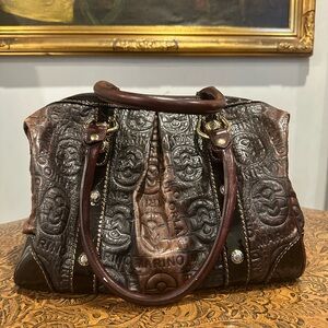 Marino Orlandi Italian leather brown bag
